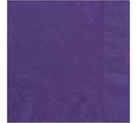 Solid 16cm Disposable Luncheon Paper Napkins Tableware for Celebrations, Parties and Events, Count-20 (Purple)
