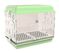 Solid 18.5-inch Parrot Bird Cage for Finches Canaries, Parakeets, Cockatiels Parrotlet, Bird Cage with Detachable Rolling Stand and Water Bottle (1Green)