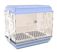 Solid 18.5-inch Parrot Bird Cage for Finches Canaries, Parakeets, Cockatiels Parrotlet, Bird Cage with Detachable Rolling Stand and Water Bottle (1Blue)