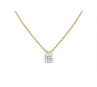 SOLID 18k Gold Diamond Necklaces for women Solitaire 1.5 carat Diamond Necklace gift for her 8mm Round Diamon HANDMADE Diamod Jewelry Mothers day gift for Mom wife Birthday Solid 18k Yellow Gold