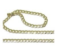 Solid 18k yellow gold men's curb chain 60 cm long and 3.5 mm wide solid, weighs 10.2 grams of 18k gold. Lobster clasp for safety., 60cm, Gold, Not Applicable