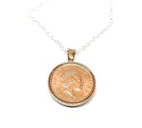 Solid 2017 Pottery Wedding Anniversary Rose Gold Plated Pendant ideal for a 9th Pottery wedding anniversary