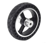 Solid 5.5-inch Wheels for Small Robotic Platforms, 13.7x13.7x3.9 cm Physical Dimensions, Aluminum Rim Mounting, Compatible with Standard Motor Shafts (6mm)