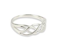 Solid 925 Sterling Silver Everlasting Love Knot Ring in Sizes G-Z comes Gift Boxed (I)