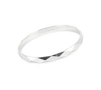 Solid 925 Sterling Silver Multi Faceted Diamond Cut 2mm Band Ring sizes G-Z (Q)