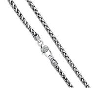 Solid 925 Sterling Silver Rope Style Vajra Six-Syllable Mantra Men's Necklace Necklace for Women Men(55cm)