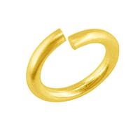 Solid 9ct Yellow Gold 8mm Open Medium Weight Jump Ring for Jewellery Making British Made Jewellery Findings