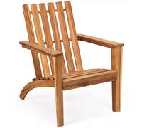 Solid Acacia Wood Adirondack Chair Outdoor Patio Chair Lawn Chair COSTWAY Natural One Size
