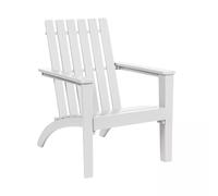Solid Acacia Wood Adirondack Chair Outdoor Patio Chair Lawn Chair COSTWAY White One Size