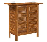 vidaXL Solid Acacia Wood Bar Table 110x50x105cm Patio Bistro Dining Furniture
