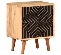 vidaXL Bedside Cabinet 40x30x50 cm Solid Acacia Wood, Yellow