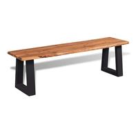 Solid Acacia Wood Bench Living Room Entryway Stand Rack 160cm/145 cm vidaXL