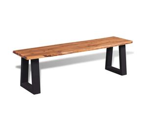 Solid Acacia Wood Bench Living Room Entryway Stand Rack 160cm/145 cm vidaXL