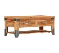 Solid Acacia Wood Coffee Table 110x52x45cm Home Couch Side Trunk Stand vidaXL