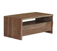 Solid Acacia Wood Coffee Table Live Edges 90x50x40cm Grey Furniture vidaXL