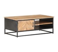 Solid Acacia Wood Coffee Table Rustic Living Room Furniture 90x50x35cm