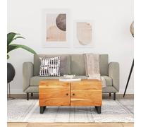 Solid Acacia Wood Coffee Table Storage Cabinet Living Room Table 80cm