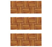 Decking Tiles Vertical Pattern 30 x 30 cm Acacia Set of 30