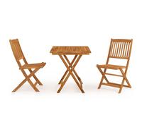 vidaXL Solid Acacia Wood Folding Garden Dining Set 3 Piece Furniture Dinner