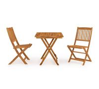 Solid Acacia Wood Folding Patio Dining Set 3 Piece with/without Armrest vidaXL