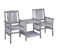 Solid Acacia Wood Garden Chairs with Tea Table Dining and Chair vidaXL