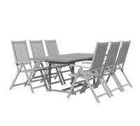 Solid Acacia Wood Garden Dining Set Outdoor Oval/Rectangular 5/7 Piece vidaXL
