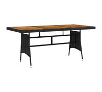 Solid Acacia Wood Garden Table Black/Grey Multi Size Rectangular/Square vidaXL