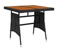 Solid Acacia Wood Garden Table Black/Grey Multi Size Rectangular/Square vidaXL