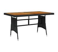 Solid Acacia Wood Garden Table Black/Grey Multi Size Rectangular/Square vidaXL