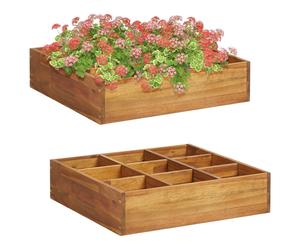 Solid Acacia Wood Herb Garden Raised Bed Gardening Outdoor Flower Box vidaXL