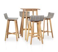 Solid Acacia Wood Outdoor Dining Set Wooden Bar Chair 3/5/7/9 Piece vidaXL