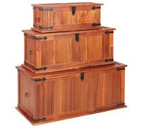 Solid Acacia Wood Storage Chest Cabinet Trunk Wooden Organiser Box vidaXL
