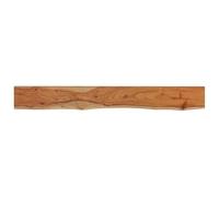 Solid Acacia Wood Wall Shelf 160x20x2.5 cm Natural Finish Sturdy Rectangular Design for Kitchen Living Room or Office - Home Decor Solution