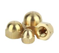 Solid Acorn Cap Nut, Brass Acorn Cap Hex Nuts M3-M6 Pack Of 5-50 Pcs(20PCS,M6)