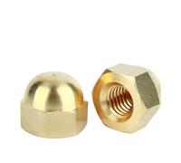 Solid Acorn Cap Nut, Brass Hex Dome Head Acorn Nuts M3-M16 GB923 1-20 Pcs(M8 5pcs)