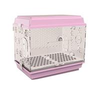 Solid Acrylic Birdcages Creative Bird Carriers Portable Bird House Large Bird House Carrier Square Flight Cage for Travel Home Gifts (Purple)