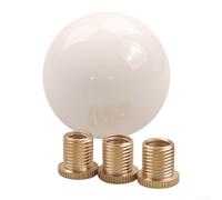 Solid Acrylic Gear Knob White Smooth Finish | Solid acrylic build, wear-resistant, polished smooth, 3 steel adapters included, manual fit