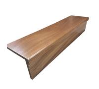 Solid African Sapele Staircase Cladding Kit Treat & Riser Lip Bullnose 14 Pack (L) 1000mm X (W) 255mm X (T) 20mm