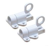 Solid Aluminium Door Latch with Built-in Spring - Heavy Duty Gate Latch Slide Bolt for Garden Cabinet 2 Pieces(white)