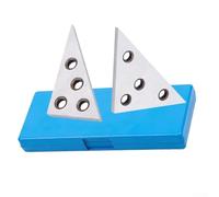 Solid Angle Plates Set, 30-60-90° and 45-45-90° Metal Angle Block Gauge, Measuring Tool for Workshop, Machinist & DIY Layout