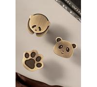 Solid Antique Brass Brushed Handle Animal Design Panda Children's Room Drawer Knob Dresser Furniture Kitchen Cabinet Pulls(Panda 2)