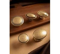 Solid Antique Brass Handles Round Drawers Gold Knobs MPOV Kitchen Cabinets Handle for Furniture Hardware(Knob-40mm-MPOV)