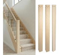 Solid Ash Chelsea Complete 90mm Square Newel Post Kit Uk Manufactured Traditional Products Ltd