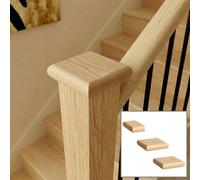 Solid Ash Flat Cap Pack Suits 90mm Newel Post (L)115mm (W)115mm Uk Manufactured Traditional Products Ltd