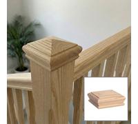 Solid Ash Pyramid Cap Suits 90mm Newel Post (L)115mm (W)115mm Uk Manufactured Traditional Products Ltd