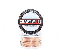 Solid Bare Copper Wire Round, Bright, Dead Soft, 50 Feet 20 Gauge (Choose 25 to 100 Ft., 10 to 30 Ga.)