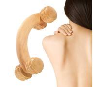 Solid Beech Wood Handheld Massage Roller Stick, Meridian Dredging Manual Wood Massager Muscle Relief, for Waist Abdomen