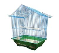 Solid Bird Cage Creative Parrot Bird Cage Metal Acacia Bird Classic Large Number Bird Cage for Lovebirds Finches Parrotlet Bird Cage (Blue)