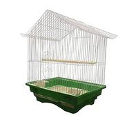 Solid Bird Cage Creative Parrot Bird Cage Metal Acacia Bird Classic Large Number Bird Cage for Lovebirds Finches Parrotlet Bird Cage (White)