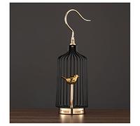 Solid Bird Cage Golden Bird Cage Living Room Decoration Light Luxury Creative Modern Personality Home Study, Hotel Design Decoration for Lovebirds Finches Parrotlet Bird Cage (Medium)
